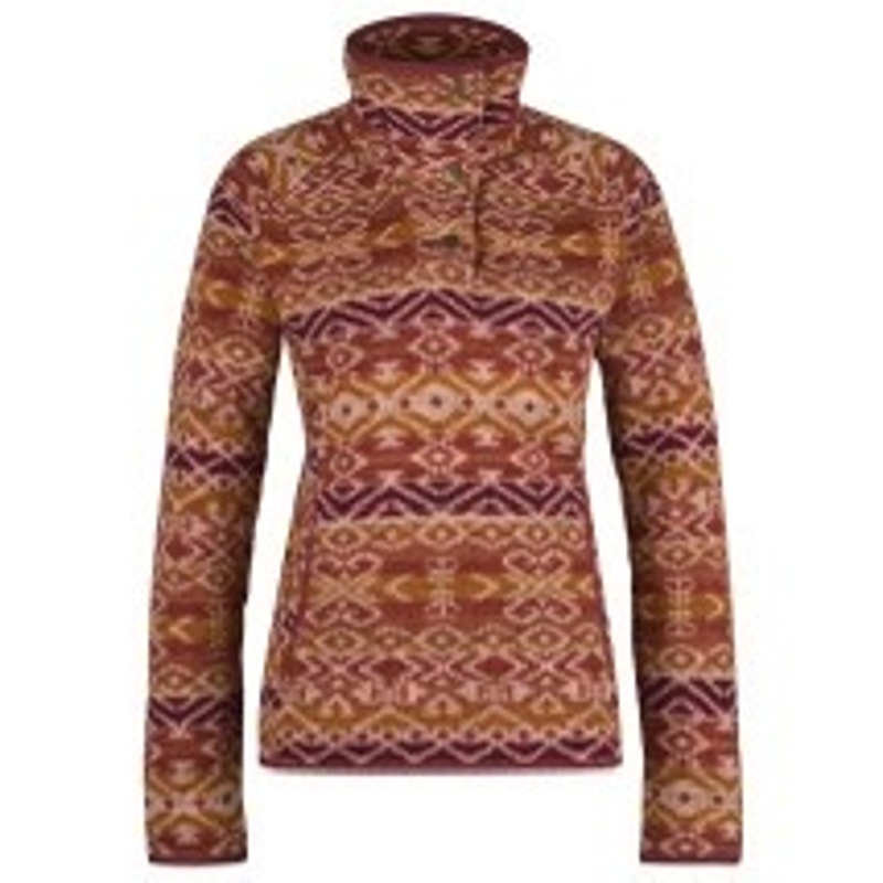 Sherpa Women's Lumbini Pullover Fleece Sweatshirt Size Large Aztec Colorful